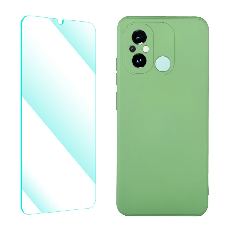 ENKAY Liquid Silicone Phone Case with Tempered Film
