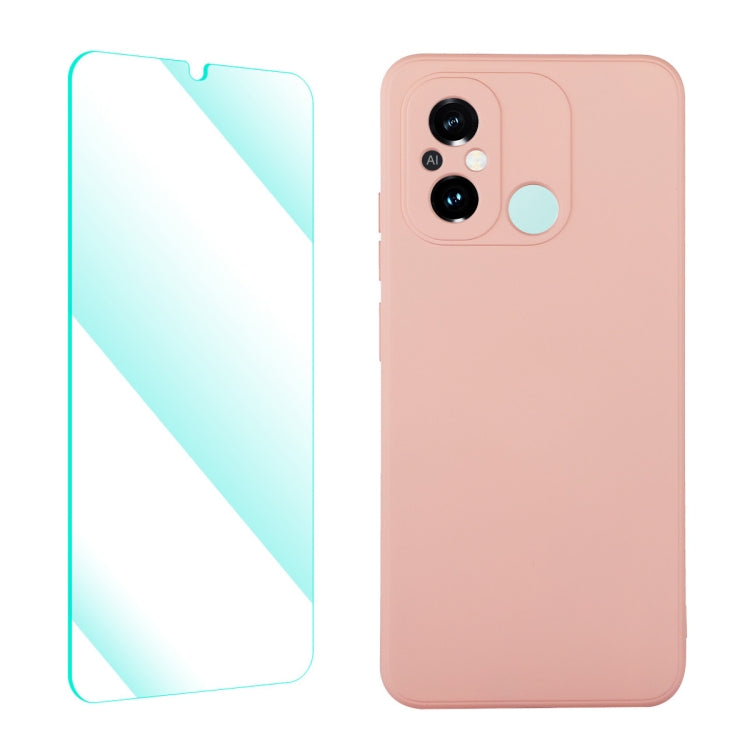 ENKAY Liquid Silicone Phone Case with Tempered Film