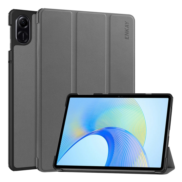 ENKAY Tri-fold Custer Texture Leather Smart Tablet Case