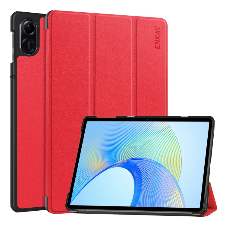 ENKAY Tri-fold Custer Texture Leather Smart Tablet Case