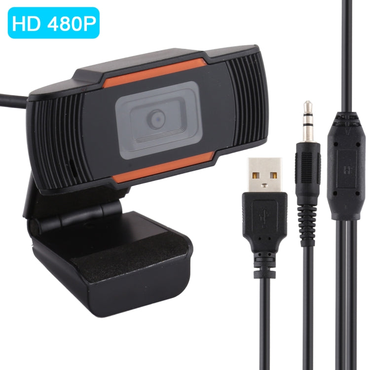 HXSJ A870 Webcam HD 480P PC Camera with Absorption Microphone MIC for Skype for Android TV Rotatable Computer Camera USB Web Cam