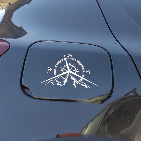 5 PCS NSWE Fashion Mountains Compass Rose Decal Nautical Compass Navigate Car Sticker, Size: 13.7x9.4cm