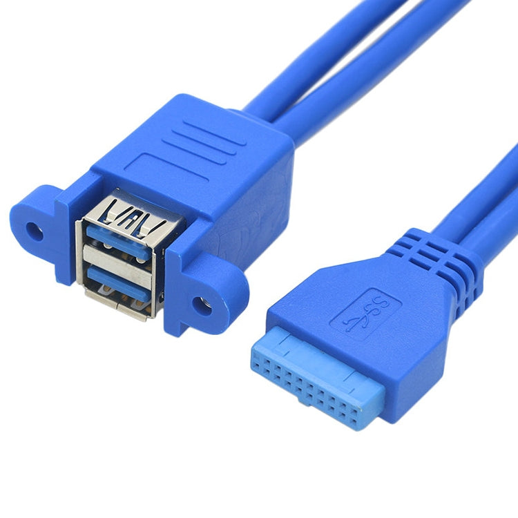 Motherboard 20pin Turn Double USB3.0 Extension Cable with Ear Baffle Cable