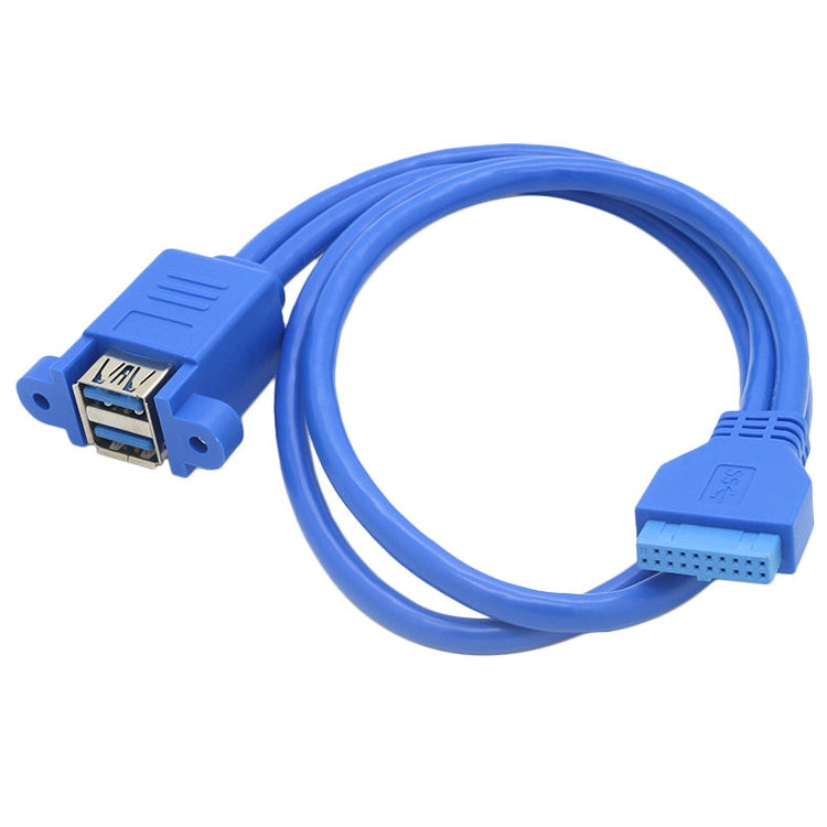 Motherboard 20pin Turn Double USB3.0 Extension Cable with Ear Baffle Cable