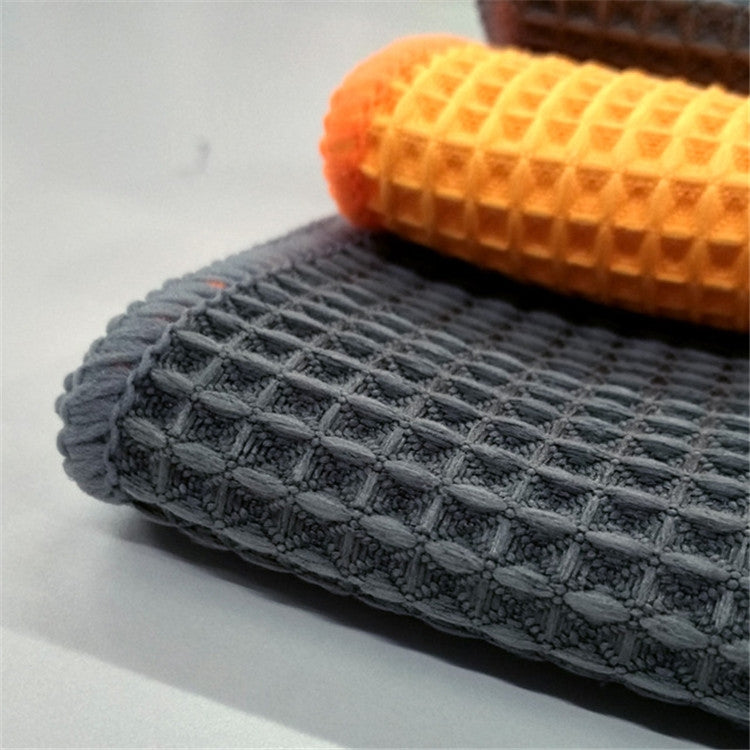 Pineapple Lattice Microfiber Lint-free Absorbent Honeycomb Car Washing Towel