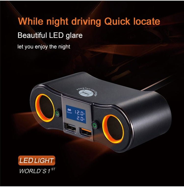 ZNB02 Car Charger Dual USB Car Cigarette Lighter