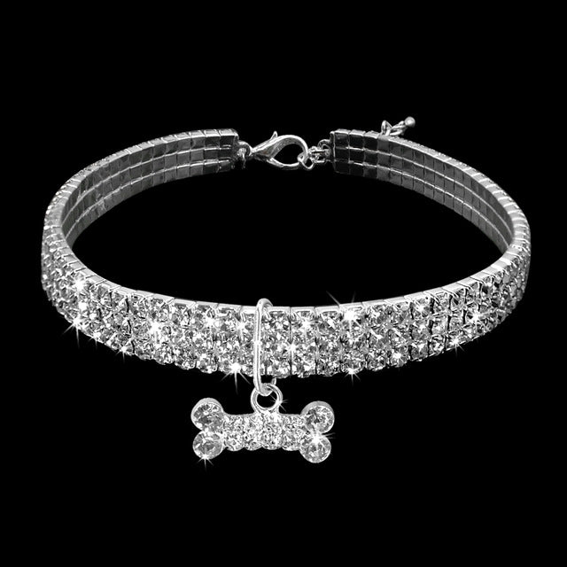 Bling Rhinestone Dog Collar Crystal Puppy Chihuahua Pet Dog Collars Leash For Small Dogs Mascotas Accessories