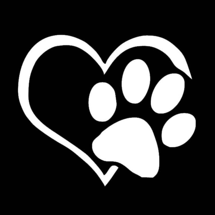 20 PCS Car Sticker Reflective Love Footprints Car Sticker Dog Footprints