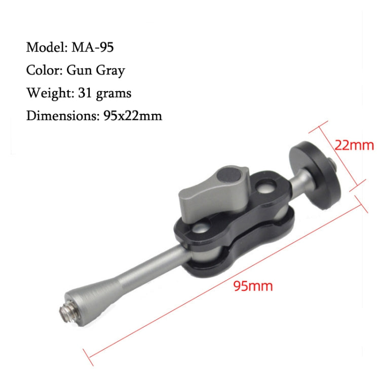 YJ Magic Arm Bracket Mount 1/4 inch Ball Head Magic Arm
