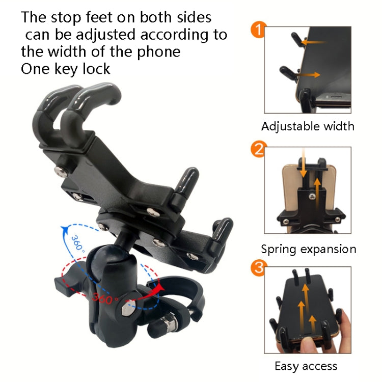 N-STAR NJN002 Motorcycle Metal Aluminum Alloy Universal Anti-Theft Mobile Phone Bracket