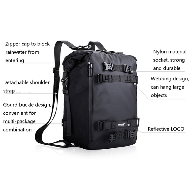Rhinowalk Multi-Function Motorcycle Rear Seat Bag Combination Rear Shelf Pannier