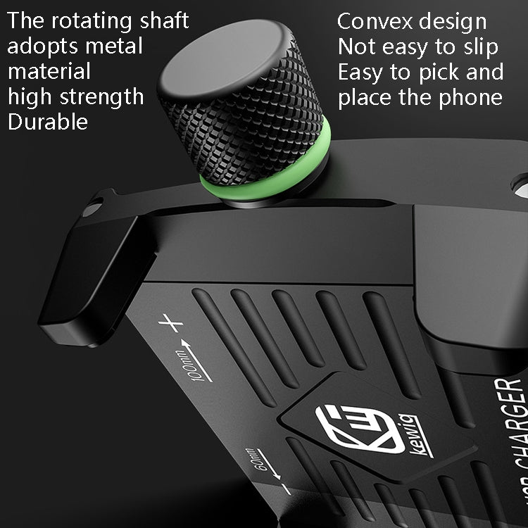 Kewig M6-S 12V Motorcycle Waterproof Aluminum Alloy Mobile Phone Bracket With QC3.0 Fast Charging