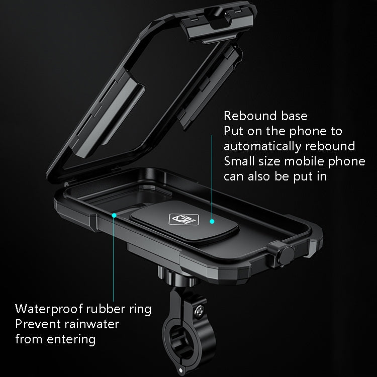 Kewig Bicycle Motorcycle Waterproof Box Mobile Phone Bracket Riding Touch Mobile Phone Fixed Seat