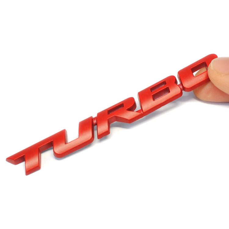 8 PCS Car Alloy Modified Turbocharged TURBO Metal Car Sticker Sports Body Sticker Car Tail Label Side Decoration Sticker