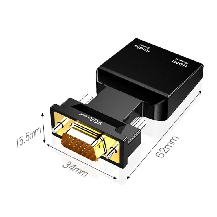 HW-2217 VGA to HDMI Converter With Audio Computer Host to HD Converter