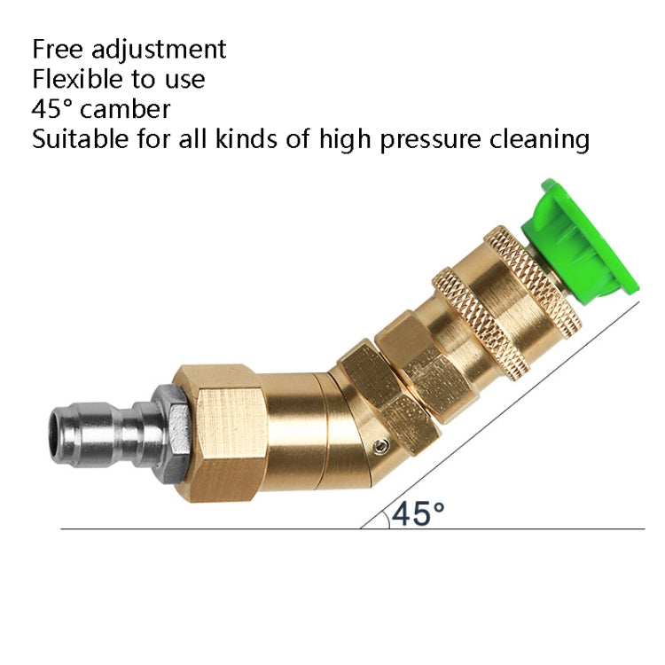 Car Wash Machine With High Pressure Air Conditioning Cleaning Nozzle 1/4 Copper Rotary Bending Joint 360 Degree Rotation Universal Fast Plug