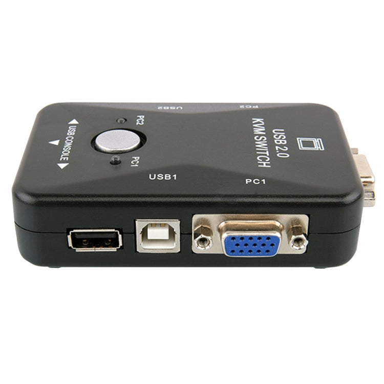 HW1701 2 into 1 out KVM Switcher 2 Port Manual VGA Switch USB With Keyboard Mouse Switching