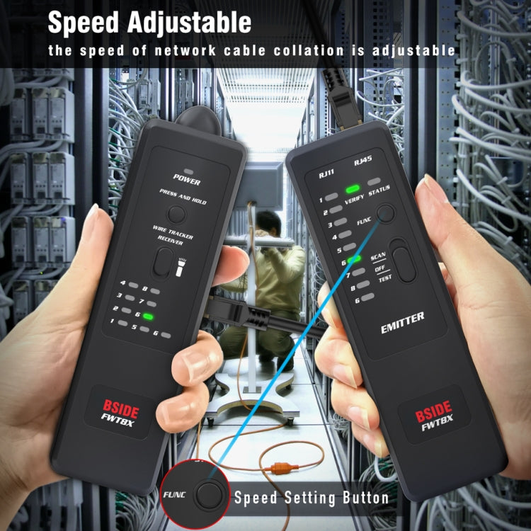 BSIDE FWT8X Dual Mode Network Wire Tracker Cable Toner RJ45 RJ11 Accurate Ethernet LAN Tracer
