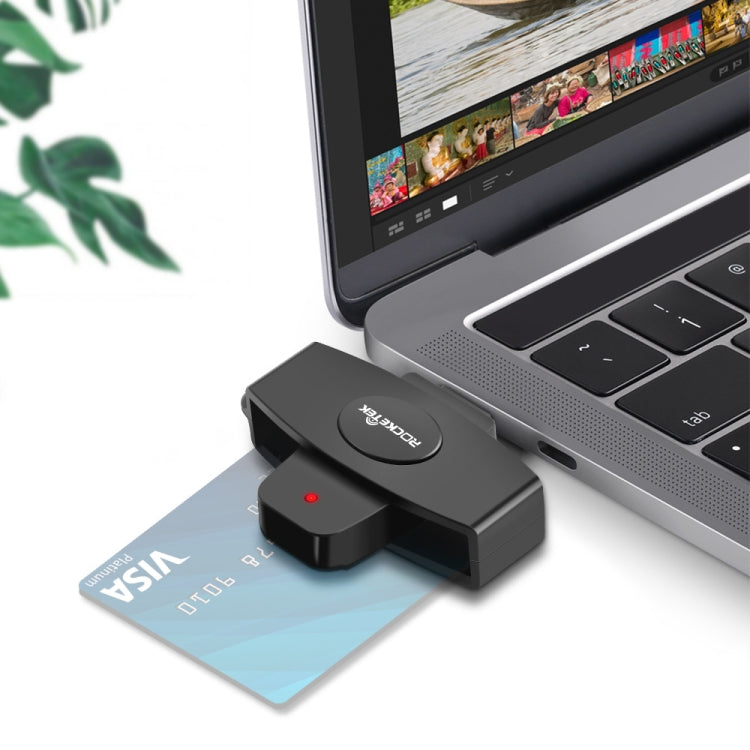 Rocketek CSCR3 Smart CAC Card Reader Type-C Bank Tax Declaration SIM Card/IC Card ID Card Reader