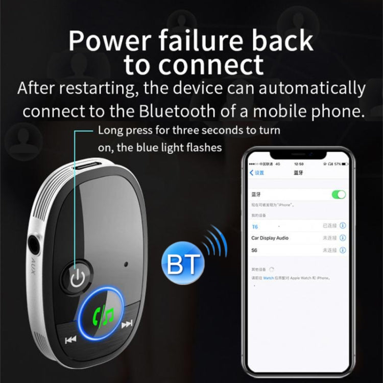 Car Bluetooth Receiver Music Player Wireless Audio Converter