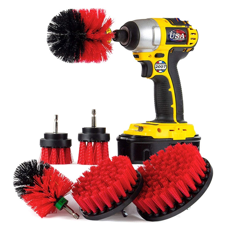 6PCS Electric Drill Head Car Tire Floor Crevice Cleaning Brush