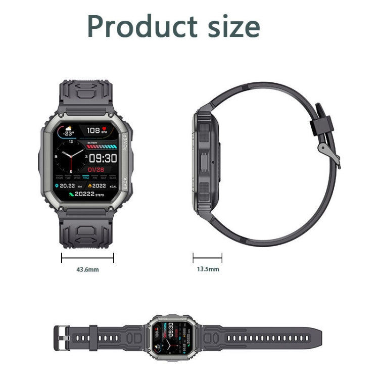 KR06 1.8 Inch Heart Rate Blood Pressure Monitoring Smart Calling Watch