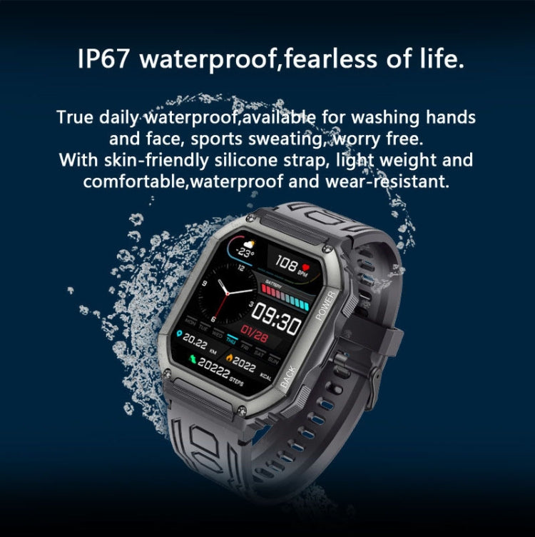 KR06 1.8 Inch Heart Rate Blood Pressure Monitoring Smart Calling Watch