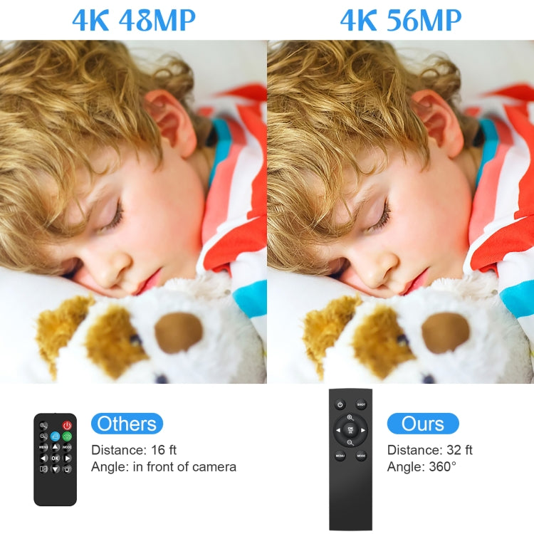 5600PX Zoomable 4K Digital Video Camera Black