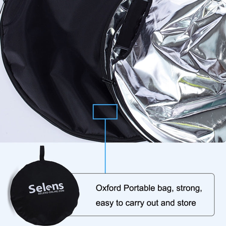 Selens 5 In 1 (Gold / Silver / White / Black / Soft Light) Folding Reflector Board, Size: 100cm Triangle