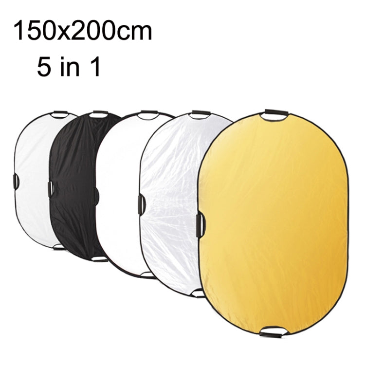 Selens 5 In 1 (Gold / Silver / White / Black / Soft Light) Folding Reflector Board, Size: 100cm Triangle