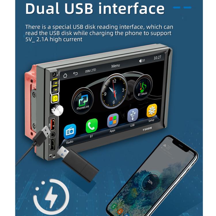 7 Inch Wireless CarPlay Mobile Phone Interconnection Car MP5