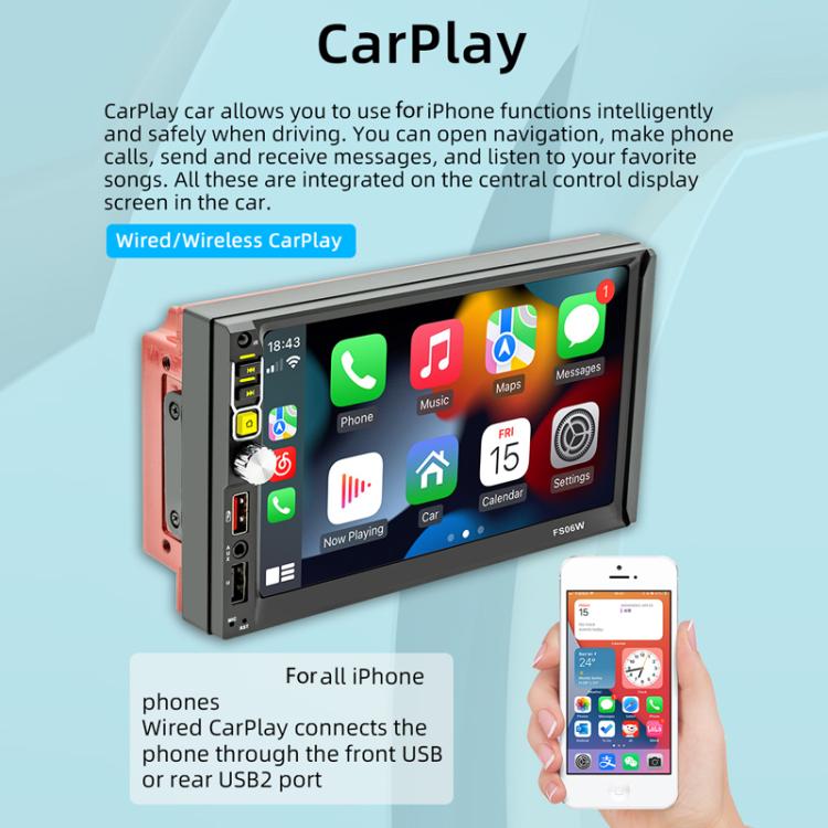 7 Inch Wireless CarPlay Mobile Phone Interconnection Car MP5