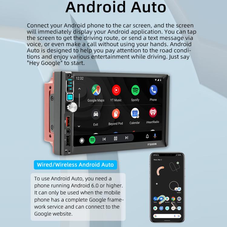 7 Inch Wireless CarPlay Mobile Phone Interconnection Car MP5