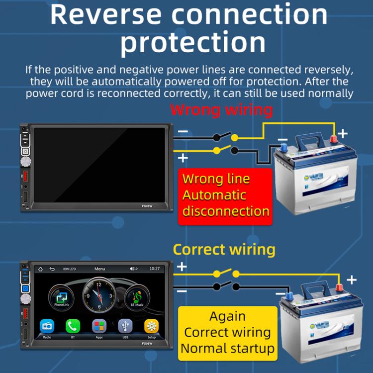 7 Inch Wireless CarPlay Mobile Phone Interconnection Car MP5