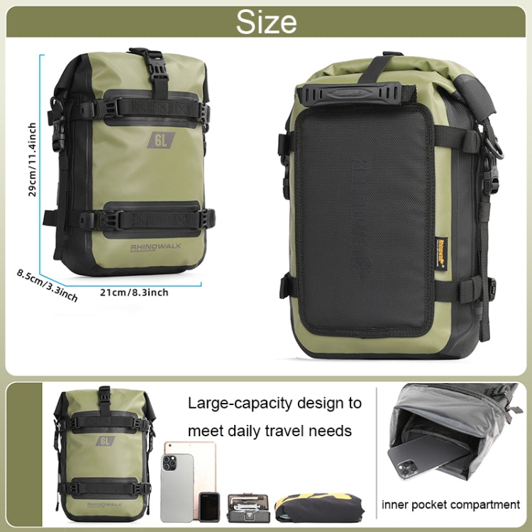 Rhinowalk MT2206 6L Waterproof Motorcycle Bumper Bag Outdoor Riding Bag