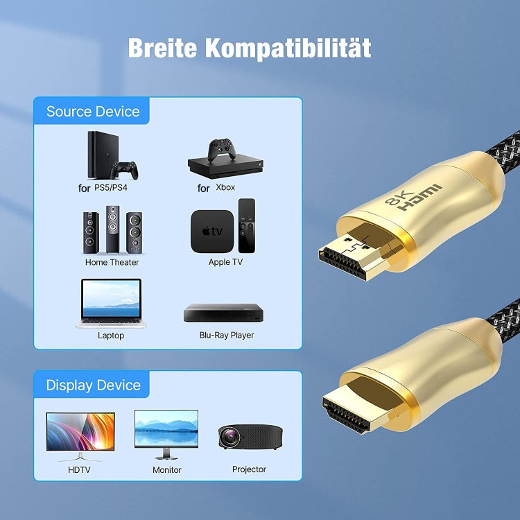 HDMI 2.1 Version 8K 60Hz For PS4 Cable Projector Notebook Set-Top Box Cable