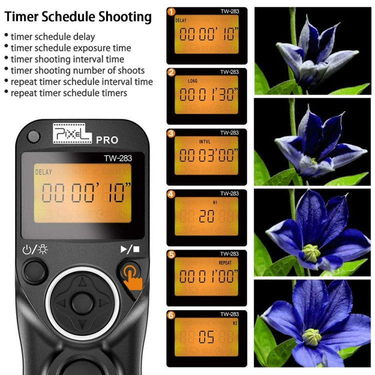 Pixel TW283 Shutter Wireless Delay Remote Control SLR Shutter Flasher