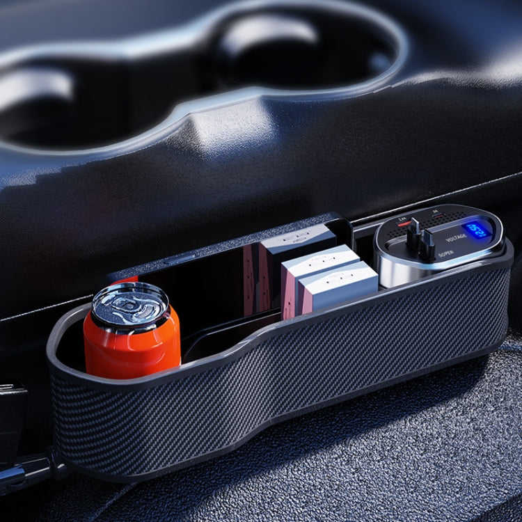 Digital Display Multifunctional Super Fast Charging Car Seat Gap Storage Box