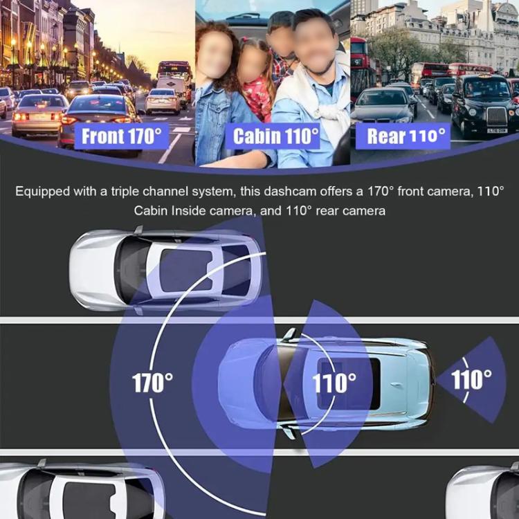 3 Recording 1080P Camera HD Mobile Phone Playback Driving Recorder