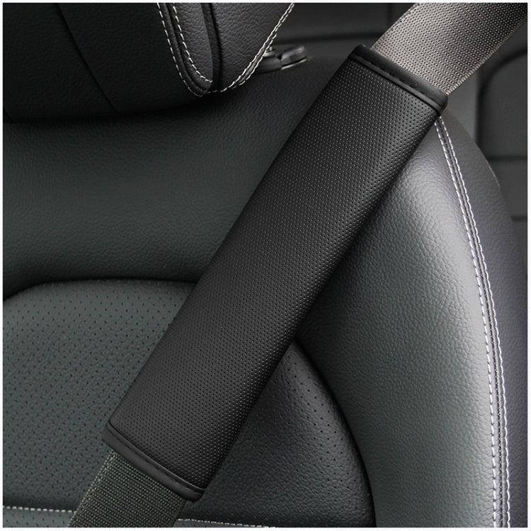 Skin Feeling Car Leather Seat Belt Cover Shoulder Pads