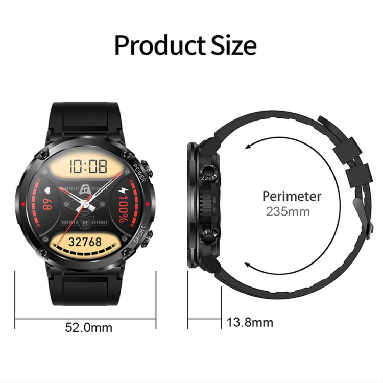T30 1.6-inch Outdoor Sports Waterproof Smart Music Bluetooth Call Watch