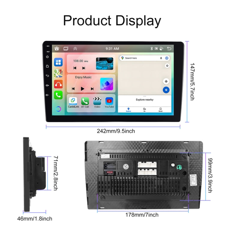 Android 13.0 Dual Butt Universal Wireless Carplay Car Navigation Center Control All-In-One Monitor