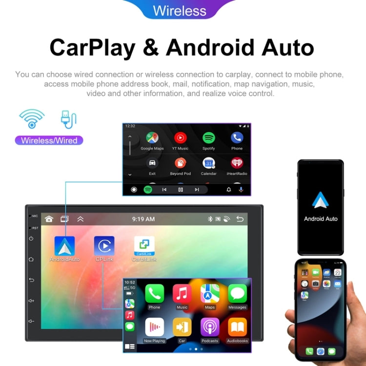 Android 13.0 Dual Butt Universal Wireless Carplay Car Navigation Center Control All-In-One Monitor
