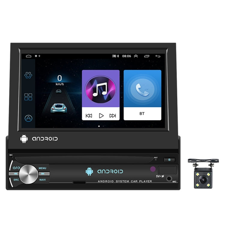 7-Inch Single Din Android 10.0 Carplay Screen With GPS Navigation/Bluetooth/Mirror Link/DVR Input