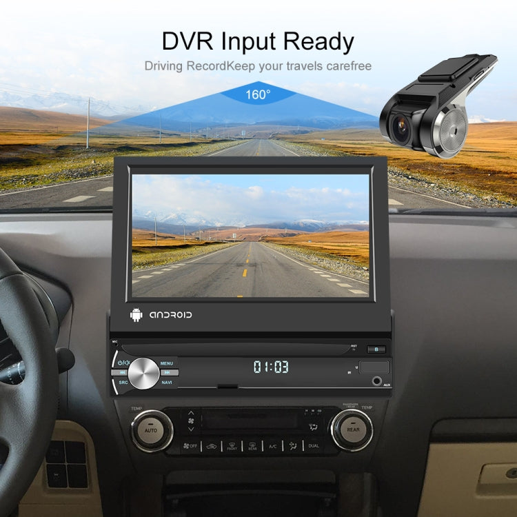 7-Inch Single Din Android 10.0 Carplay Screen With GPS Navigation/Bluetooth/Mirror Link/DVR Input