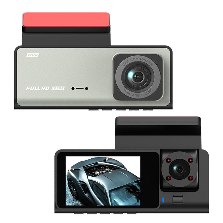 G71 HD 1080P Three-Lens 2.0-Inch Infrared Night Vision Driving Recorder