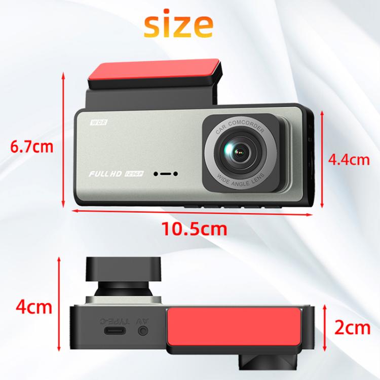 G71 HD 1080P Three-Lens 2.0-Inch Infrared Night Vision Driving Recorder