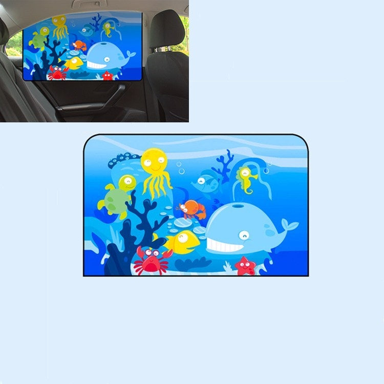 Car Cartoon Magnetic Sunshade Sunscreen Telescopic Collapsible Sunshield