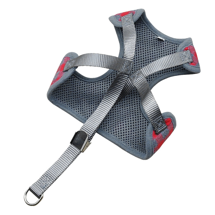 Adjustable Bow Plaid Vest Lead Pull Rope Leash for Cat Dog Pet