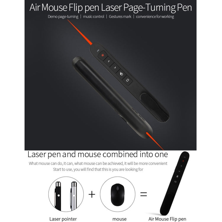 Rechargable RF 2.4G Wireless Presenter with Air Mouse PowerPoint Remote Control